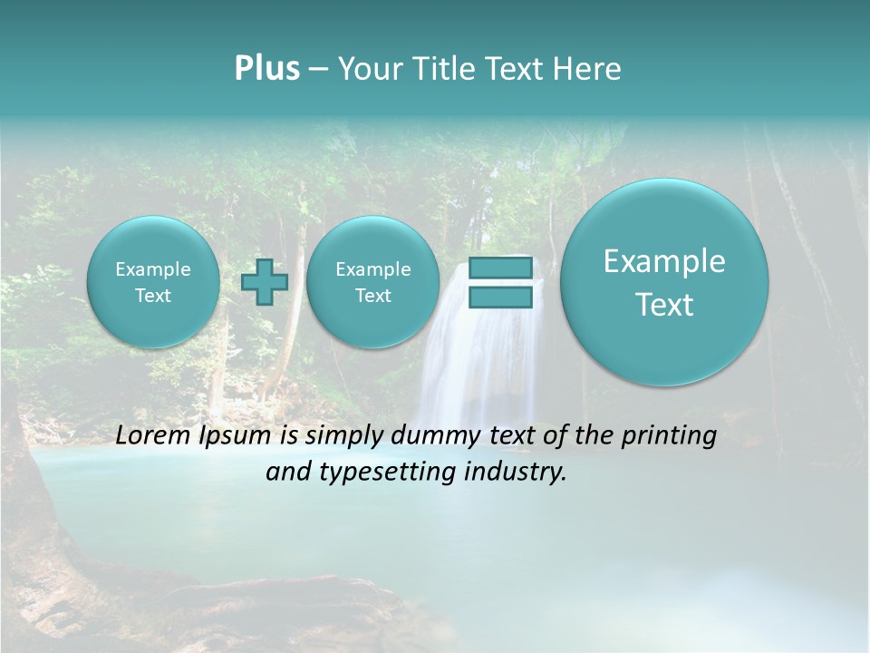 Waterfall Element Green PowerPoint Template
