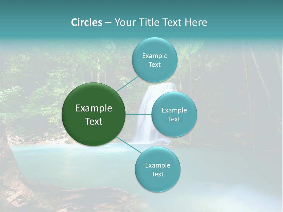 Waterfall Element Green PowerPoint Template