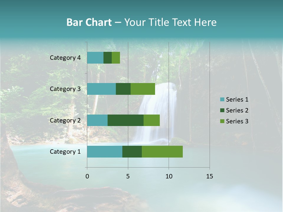 Waterfall Element Green PowerPoint Template