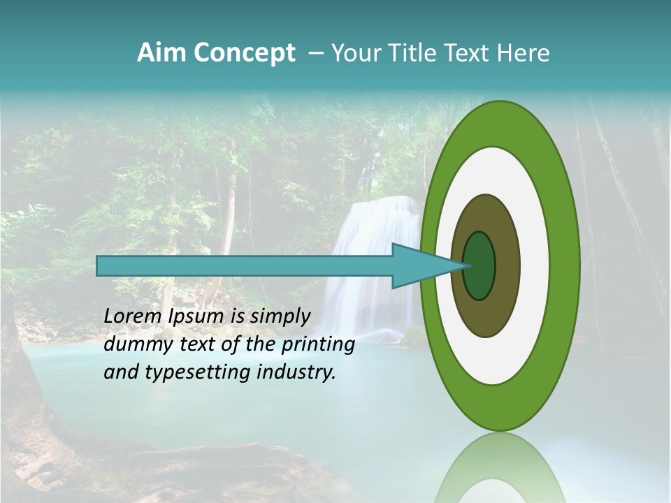 Waterfall Element Green PowerPoint Template