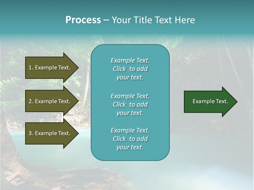 Waterfall Element Green PowerPoint Template