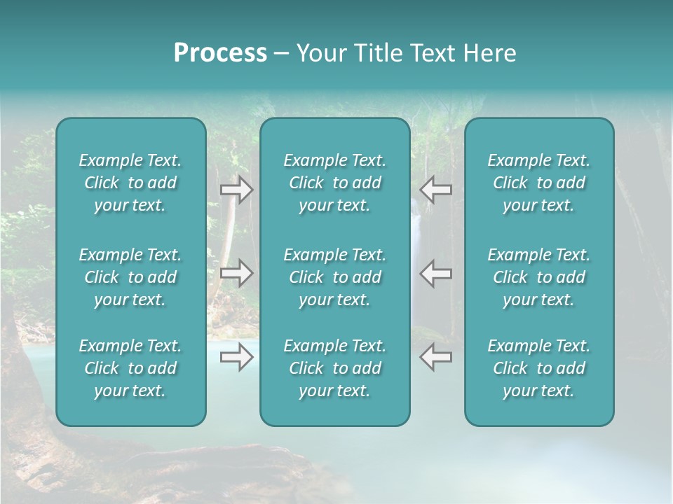 Waterfall Element Green PowerPoint Template
