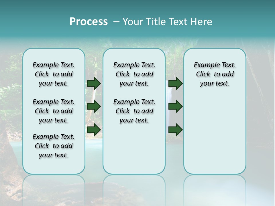 Waterfall Element Green PowerPoint Template