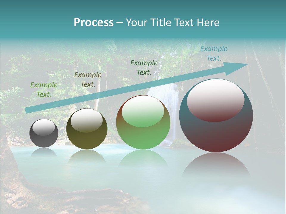 Waterfall Element Green PowerPoint Template
