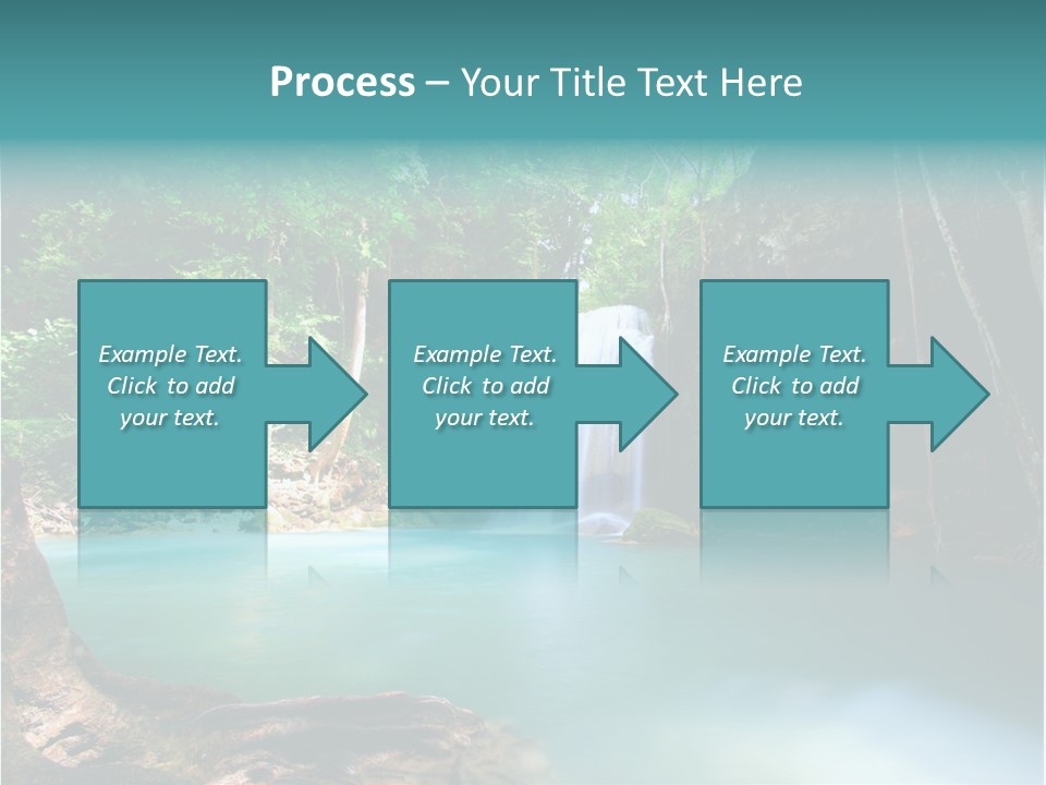 Waterfall Element Green PowerPoint Template