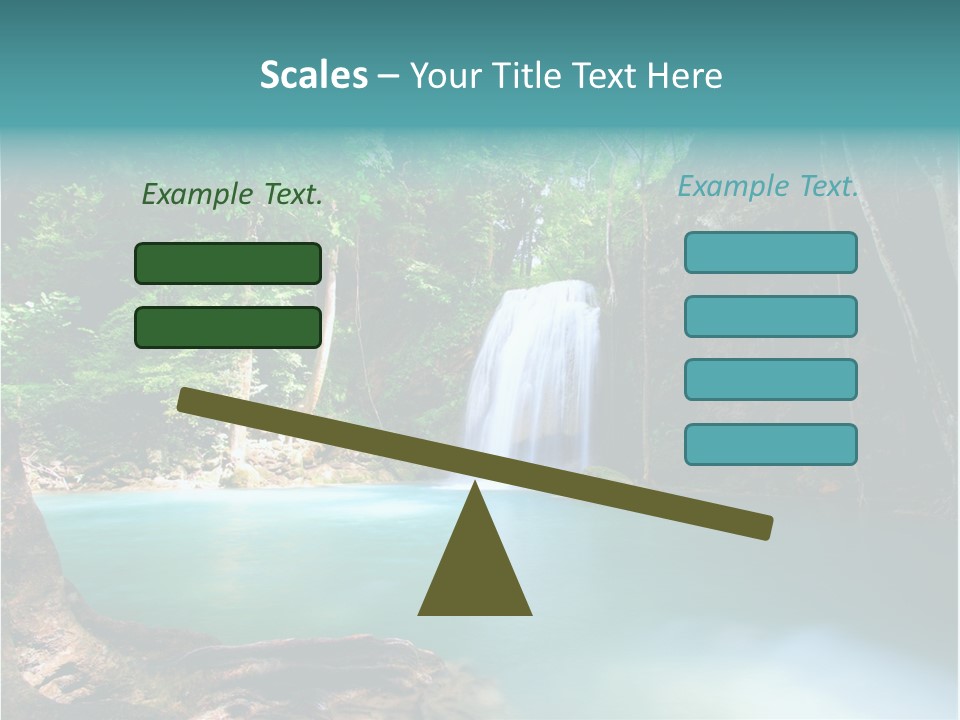 Waterfall Element Green PowerPoint Template