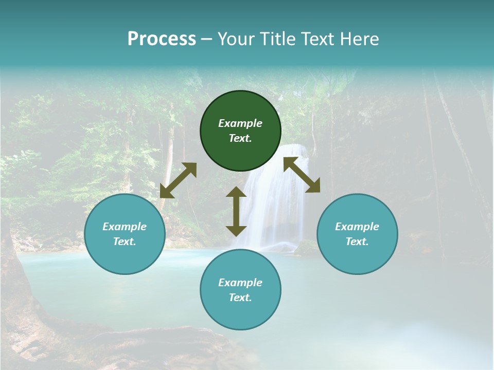 Waterfall Element Green PowerPoint Template