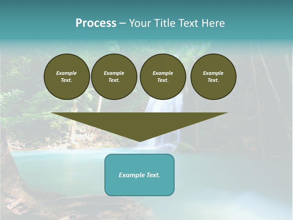 Waterfall Element Green PowerPoint Template