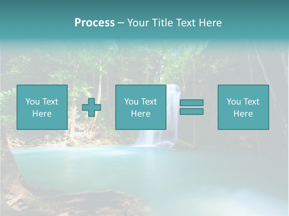 Waterfall Element Green PowerPoint Template
