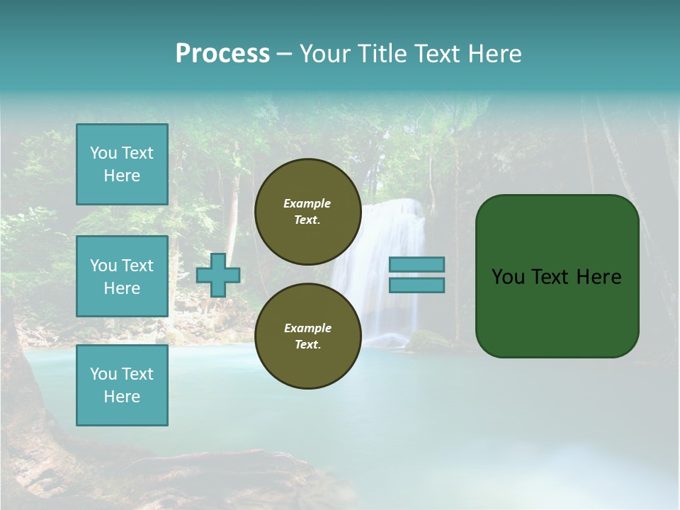 Waterfall Element Green PowerPoint Template