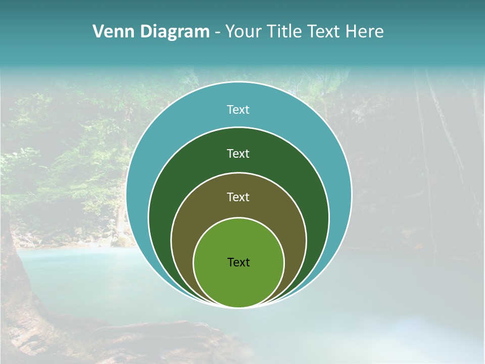 Waterfall Element Green PowerPoint Template