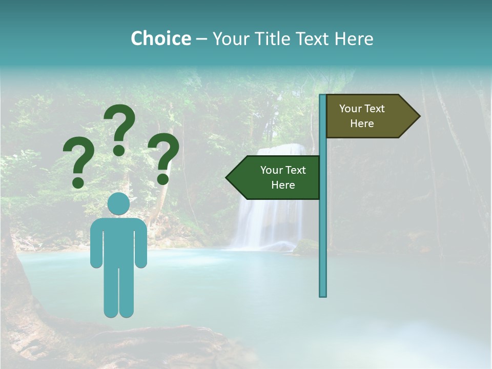 Waterfall Element Green PowerPoint Template