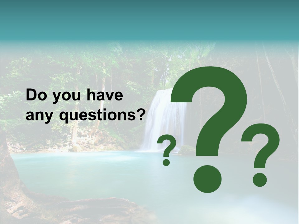 Waterfall Element Green PowerPoint Template