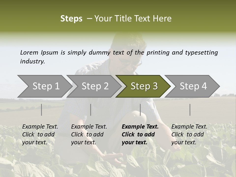 Fresh Male Plant PowerPoint Template
