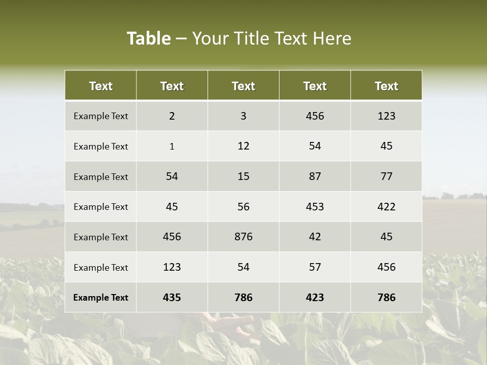 Fresh Male Plant PowerPoint Template