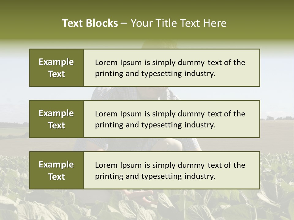 Fresh Male Plant PowerPoint Template