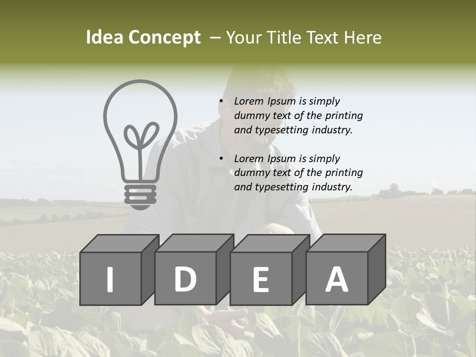 Fresh Male Plant PowerPoint Template