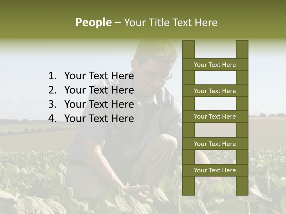 Fresh Male Plant PowerPoint Template