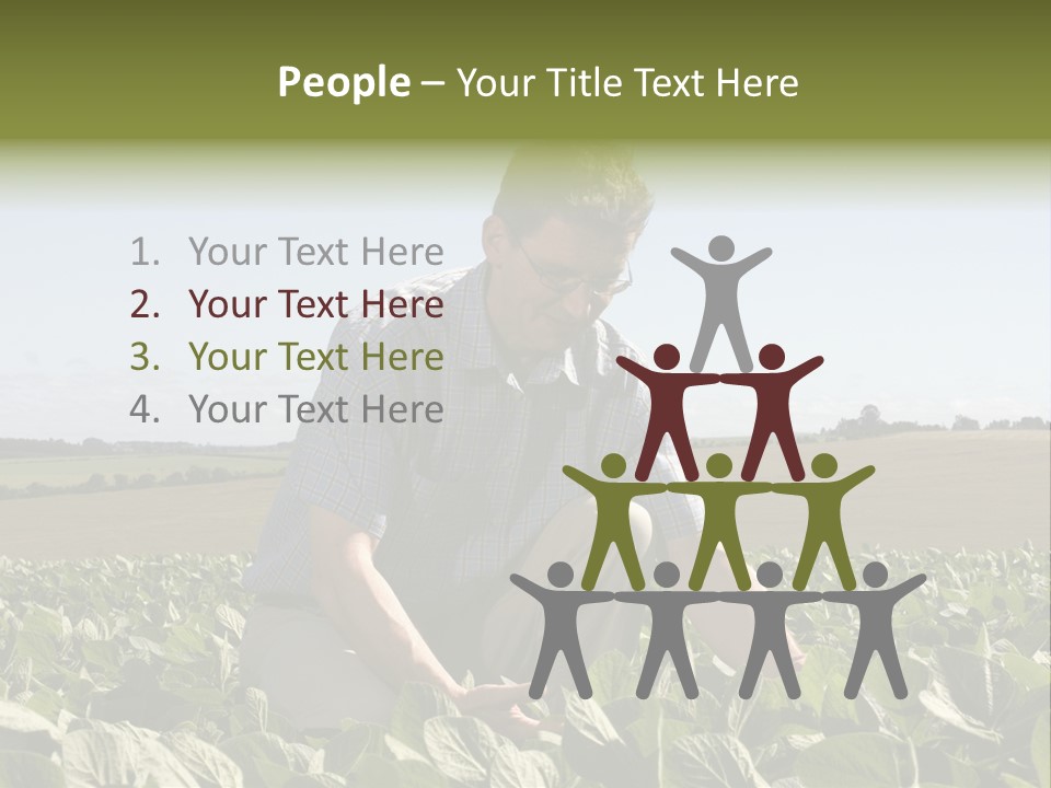 Fresh Male Plant PowerPoint Template