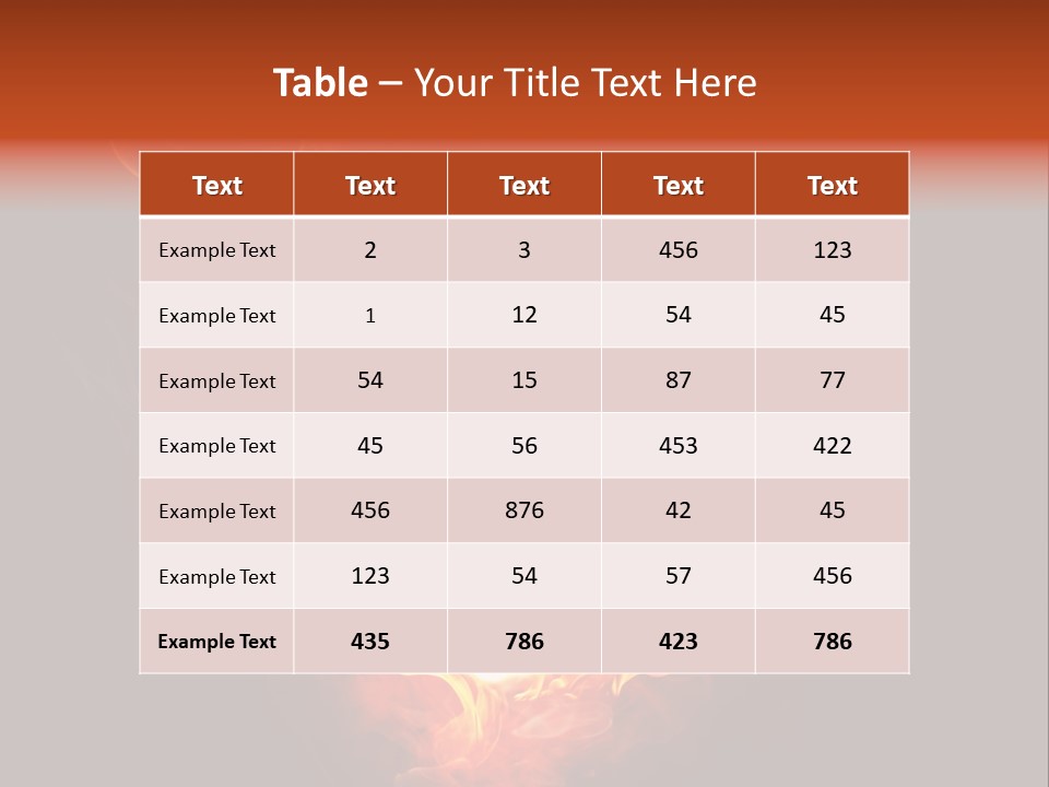 Flame Shape Pentagon PowerPoint Template