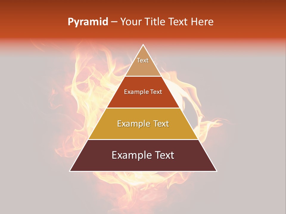 Flame Shape Pentagon PowerPoint Template