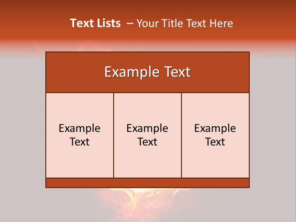Flame Shape Pentagon PowerPoint Template