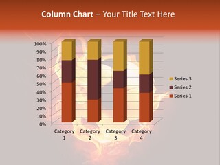 Flame Shape Pentagon PowerPoint Template