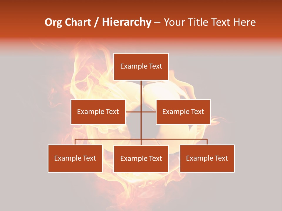 Flame Shape Pentagon PowerPoint Template