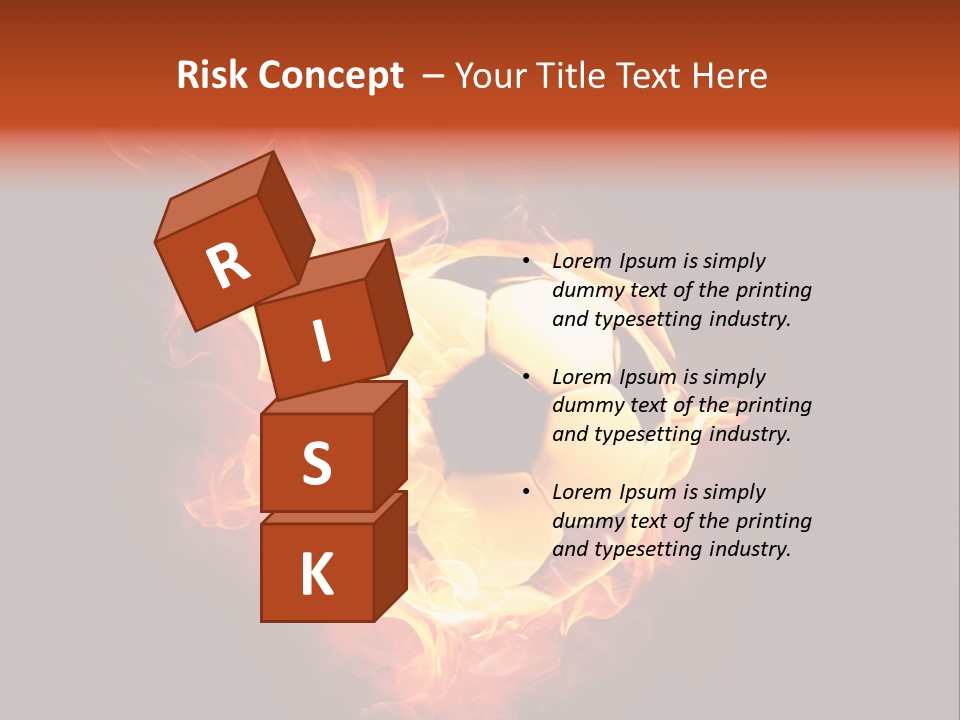 Flame Shape Pentagon PowerPoint Template