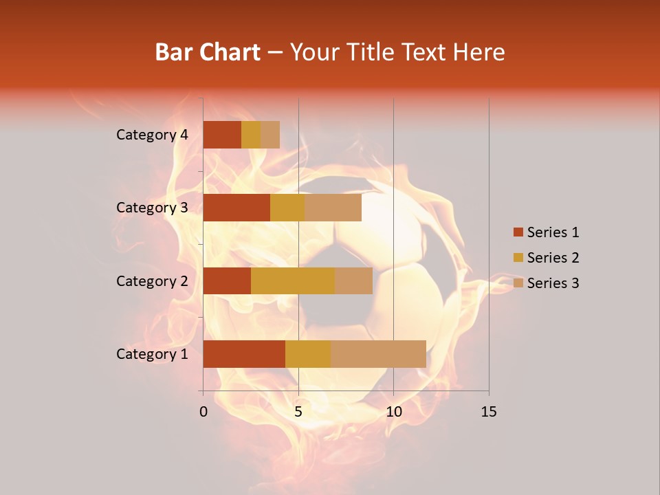 Flame Shape Pentagon PowerPoint Template