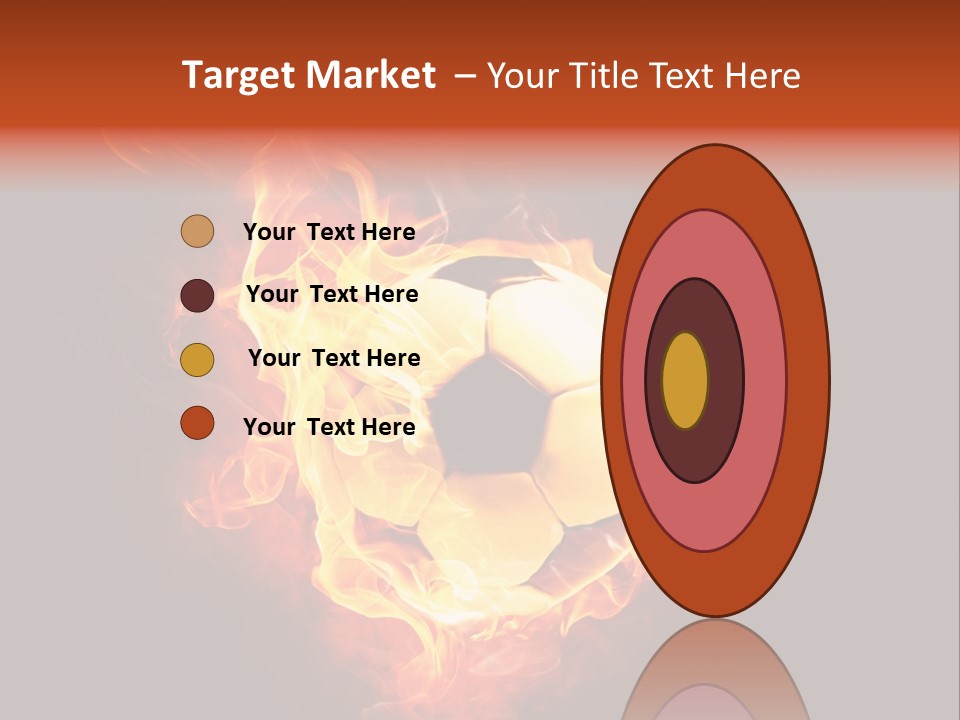 Flame Shape Pentagon PowerPoint Template
