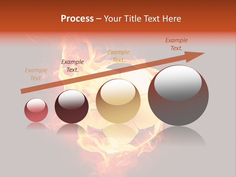 Flame Shape Pentagon PowerPoint Template