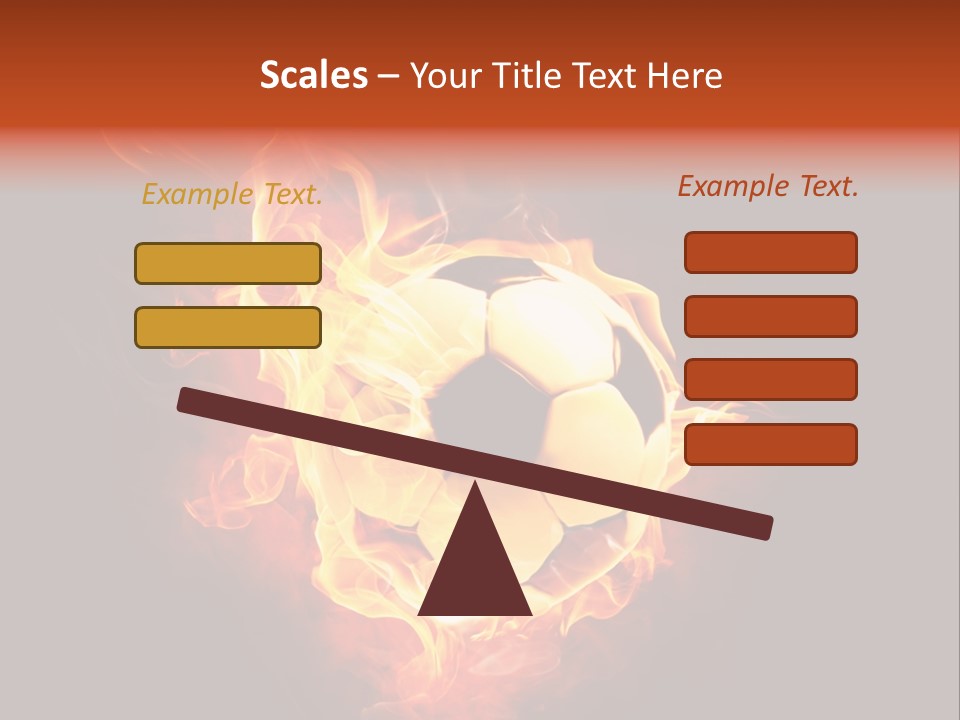 Flame Shape Pentagon PowerPoint Template
