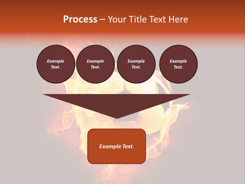 Flame Shape Pentagon PowerPoint Template