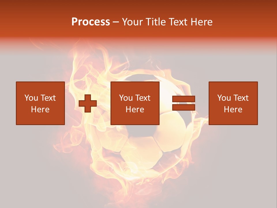 Flame Shape Pentagon PowerPoint Template