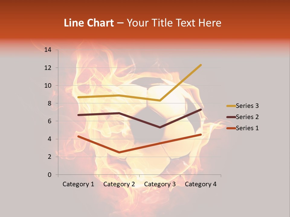 Flame Shape Pentagon PowerPoint Template