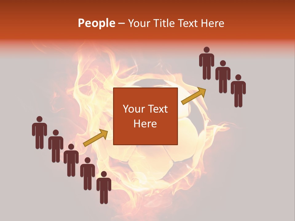 Flame Shape Pentagon PowerPoint Template