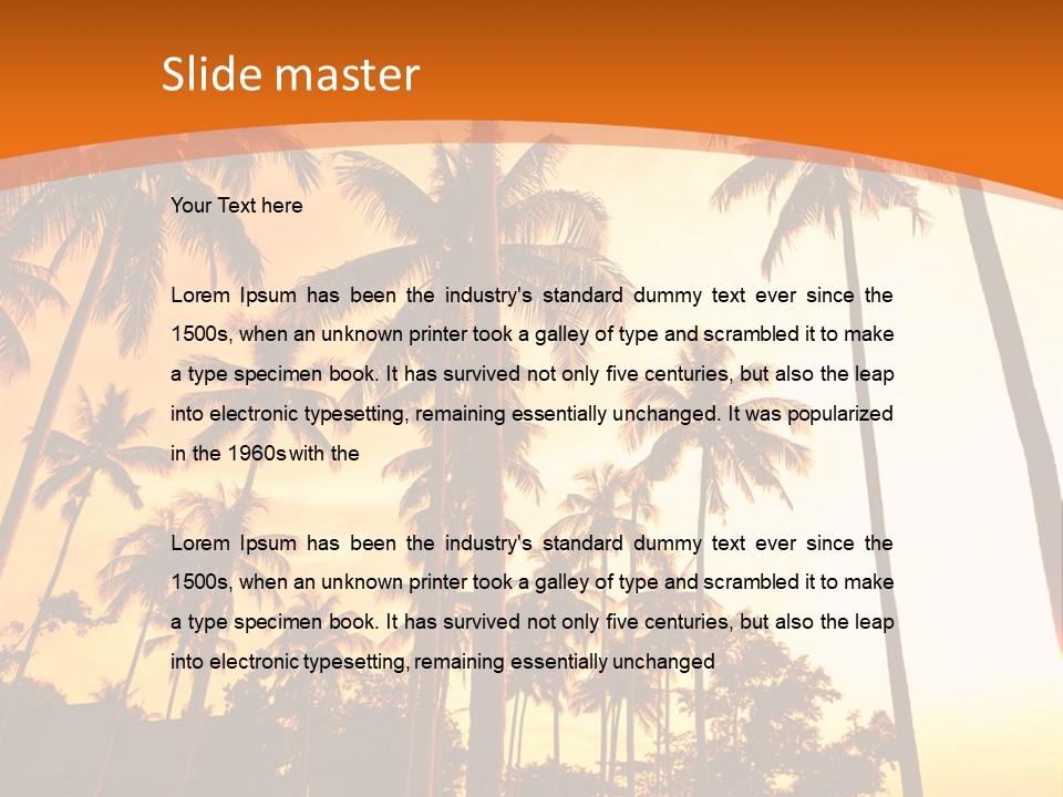 Beach Sunlight Evening PowerPoint Template