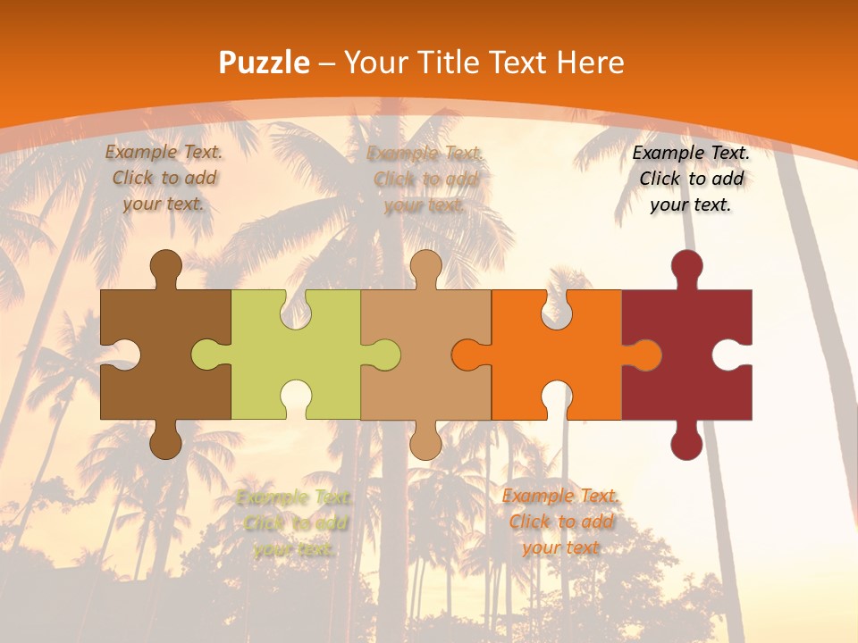 Beach Sunlight Evening PowerPoint Template