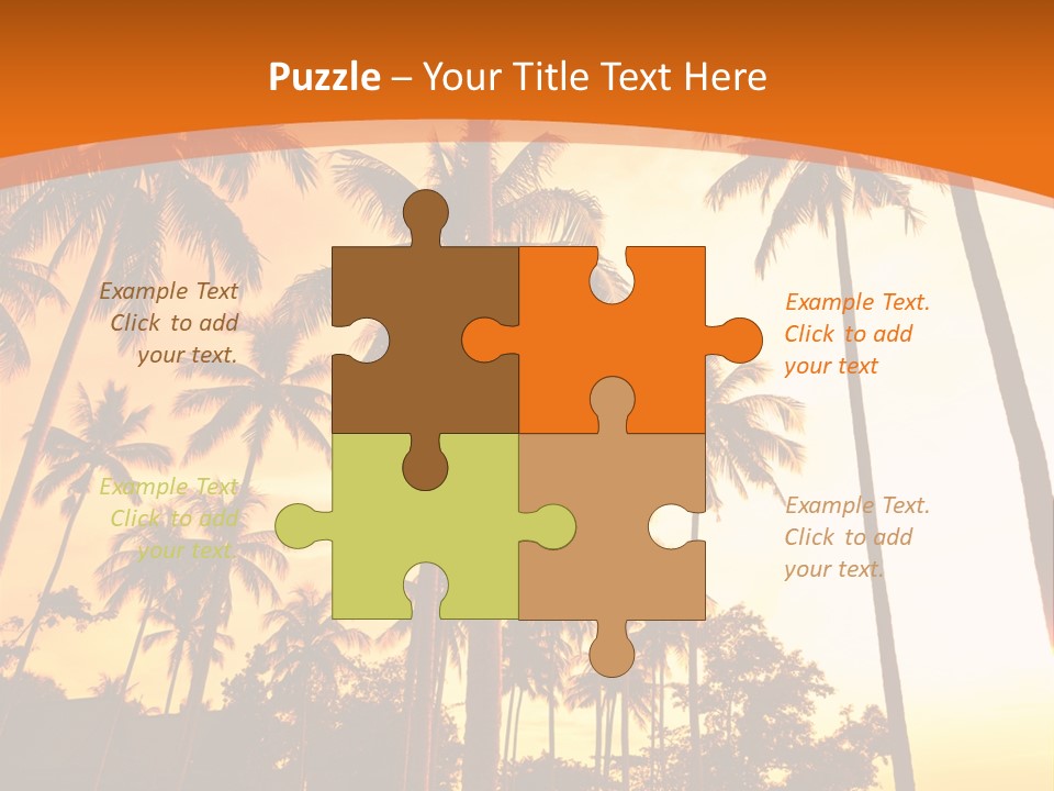 Beach Sunlight Evening PowerPoint Template