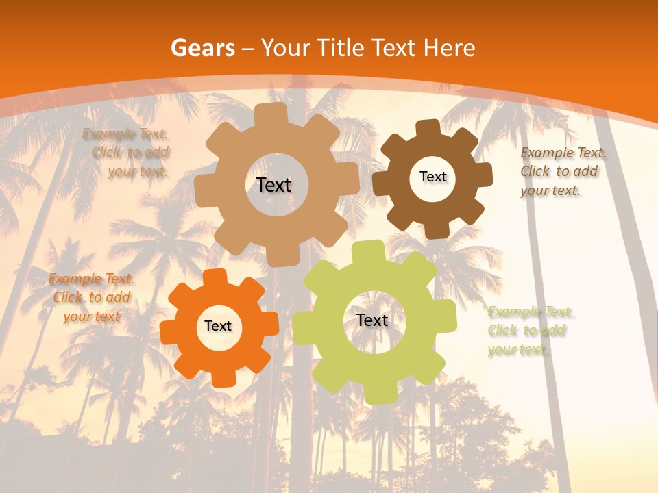 Beach Sunlight Evening PowerPoint Template