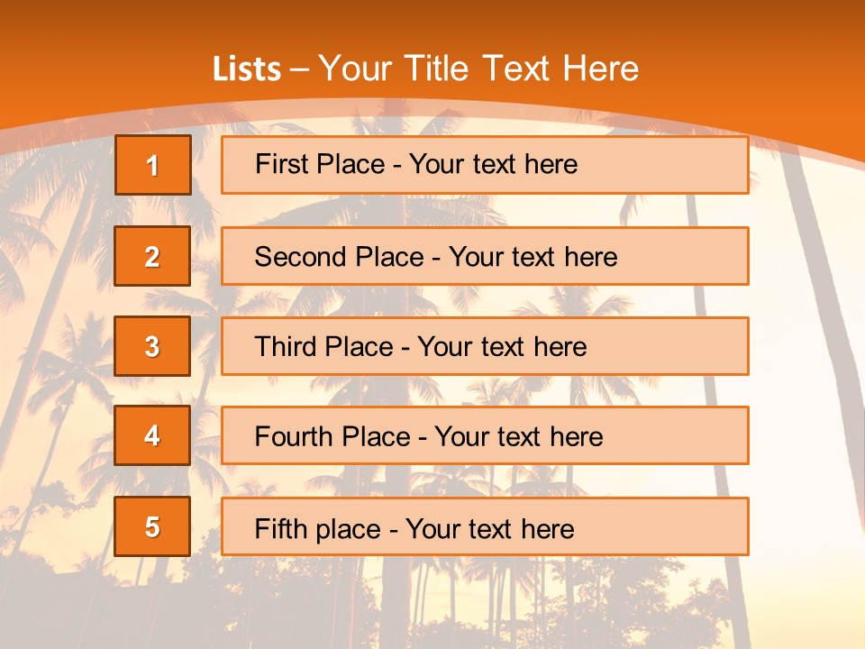 Beach Sunlight Evening PowerPoint Template