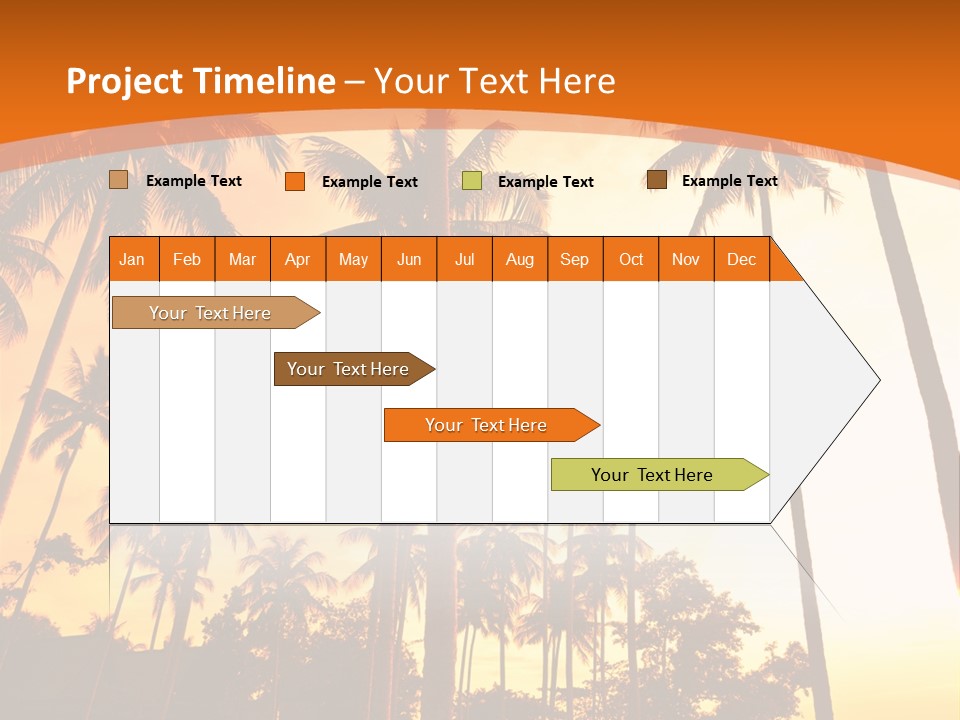 Beach Sunlight Evening PowerPoint Template