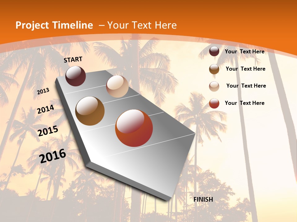 Beach Sunlight Evening PowerPoint Template
