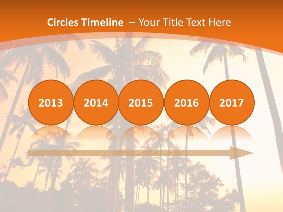 Beach Sunlight Evening PowerPoint Template