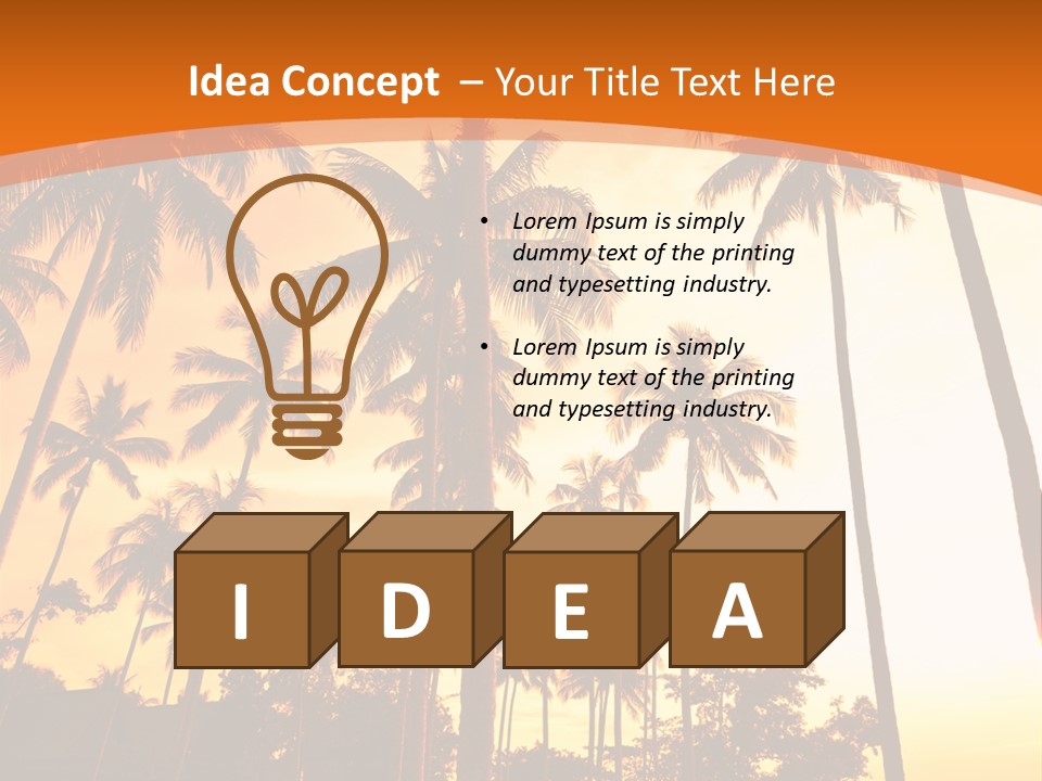 Beach Sunlight Evening PowerPoint Template