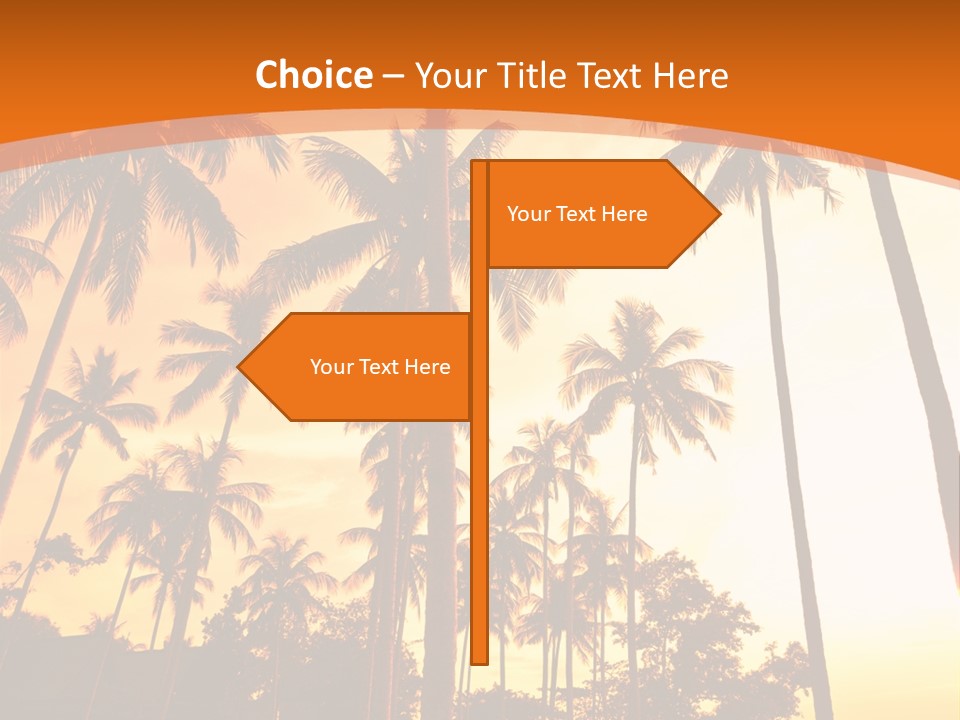 Beach Sunlight Evening PowerPoint Template