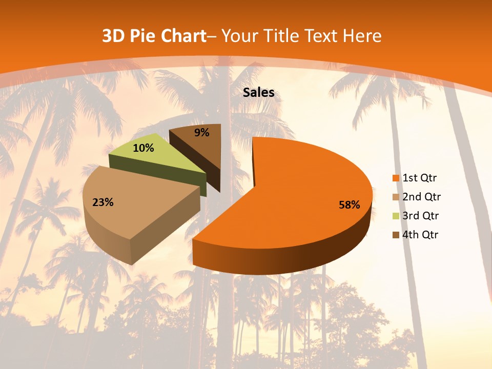Beach Sunlight Evening PowerPoint Template