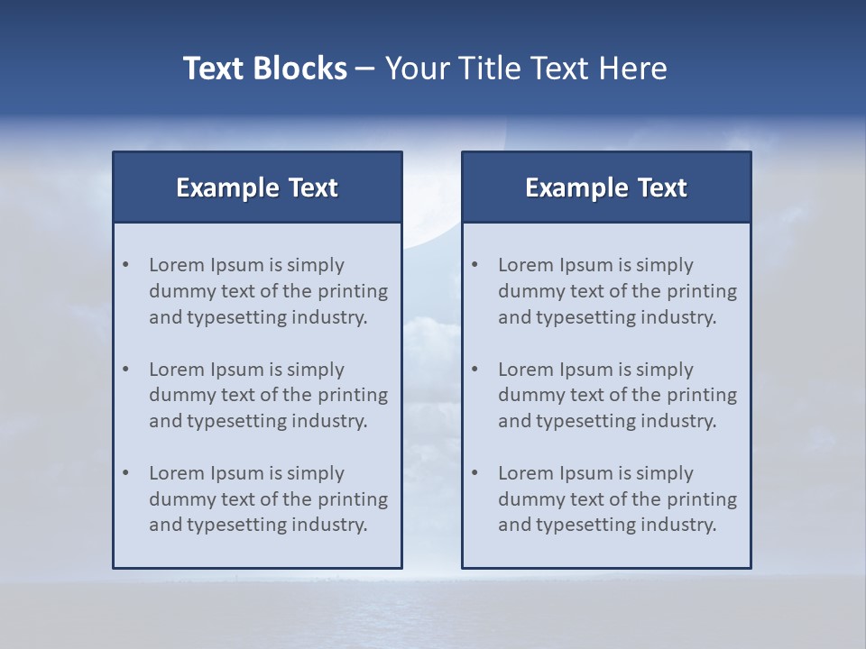 Seascape Stillness Natural PowerPoint Template