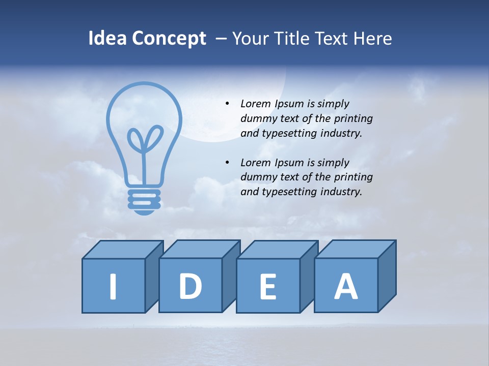 Seascape Stillness Natural PowerPoint Template